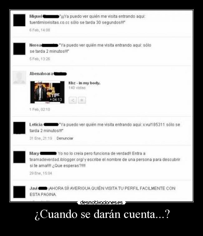 ¿Cuando se darán cuenta...? -