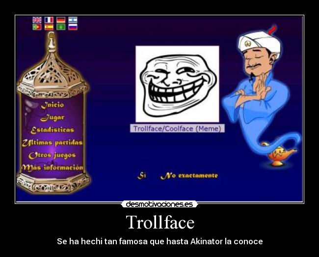 Trollface - Se ha hechi tan famosa que hasta Akinator la conoce