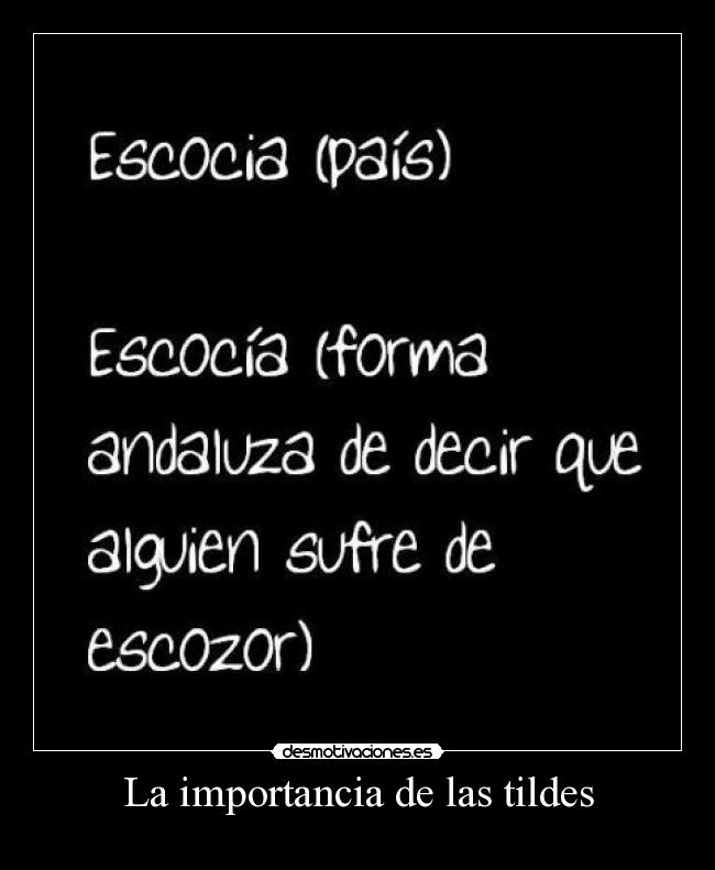 La importancia de las tildes -