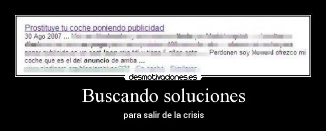 Buscando soluciones - para salir de la crisis