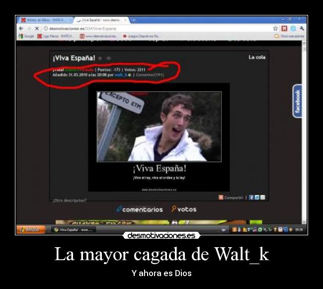 La mayor cagada de Walt_k - Y ahora es Dios