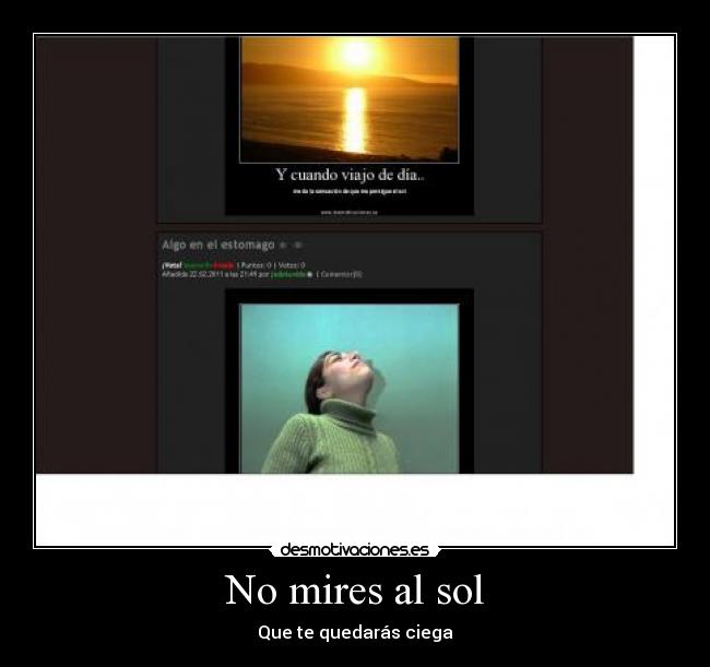 No mires al sol -