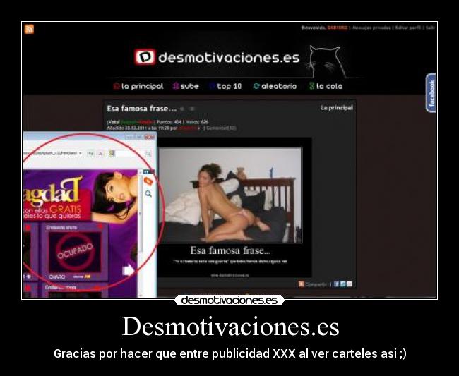 Desmotivaciones.es - Gracias por hacer que entre publicidad XXX al ver carteles asi ;)