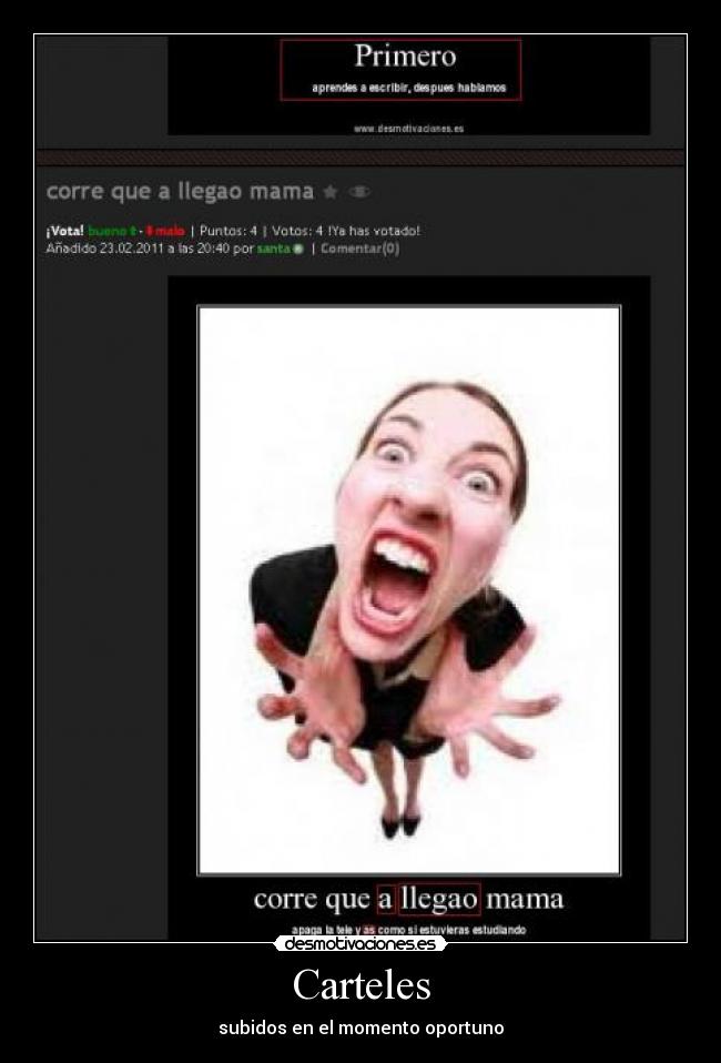 Carteles - subidos en el momento oportuno