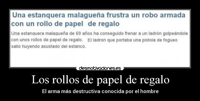 Los rollos de papel de regalo -