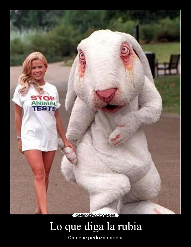 Lo que diga la rubia - Con ese pedazo conejo.
