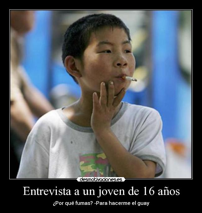 Entrevista a un joven de 16 años -