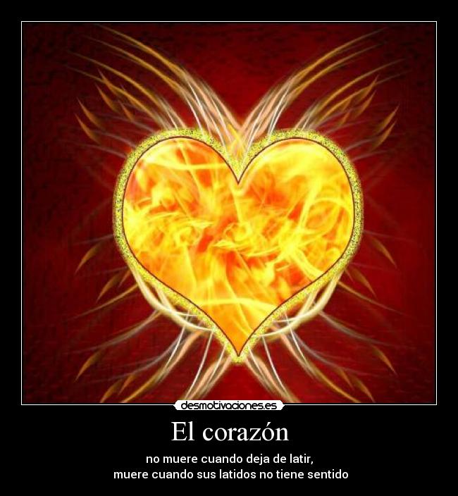El corazón - no muere cuando deja de latir,
 muere cuando sus latidos no tiene sentido