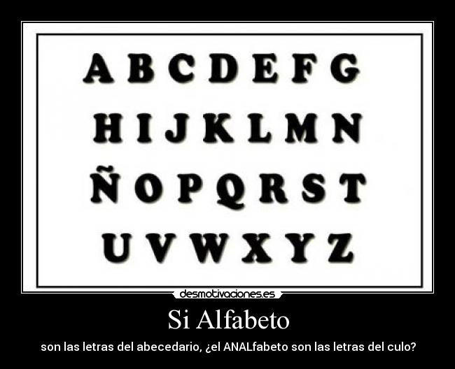 carteles alfabeto analfabeto desmotivaciones