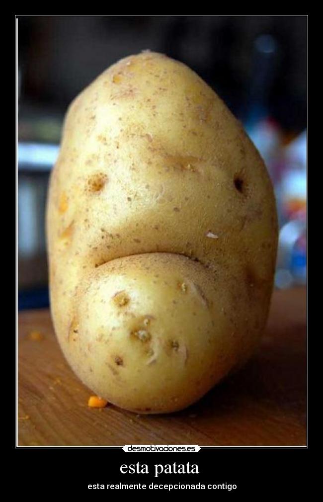 esta patata  - esta realmente decepcionada contigo