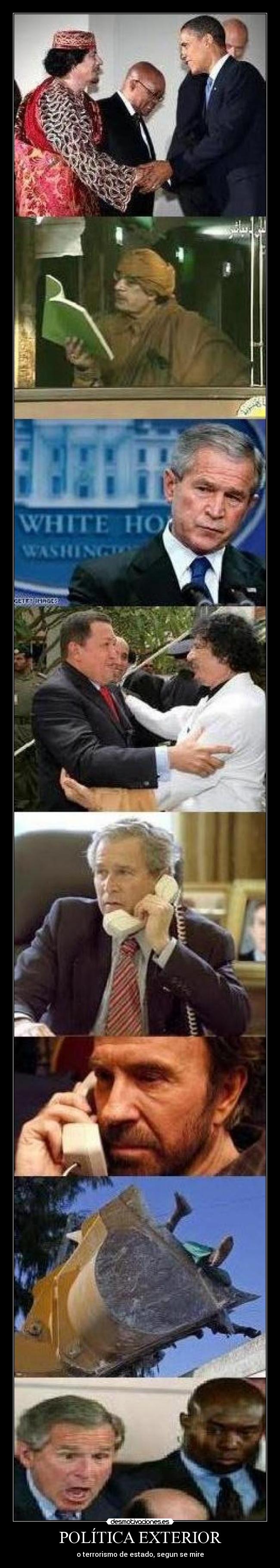 POLÍTICA EXTERIOR - o terrorismo de estado, segun se mire
