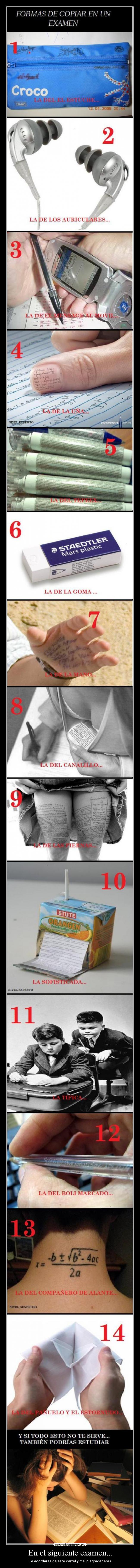 En el siguiente examen... -