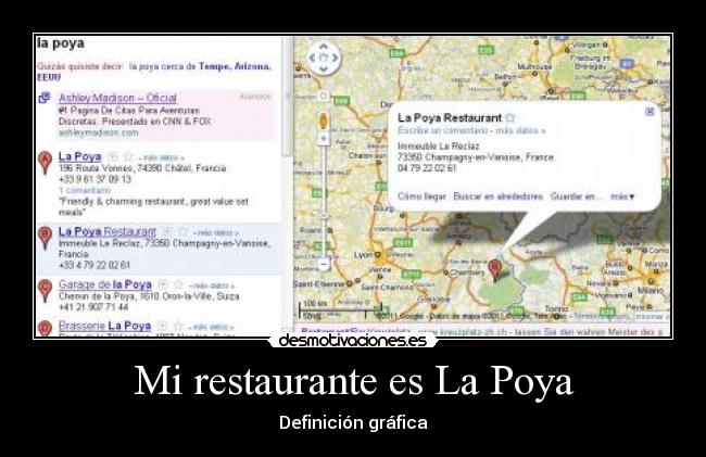 Mi restaurante es La Poya - Definición gráfica