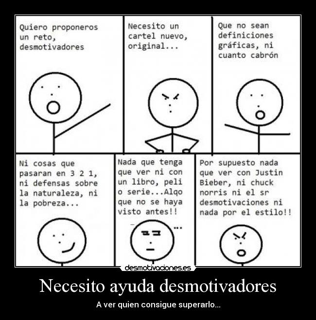 carteles ayuda retos desmotivaciones