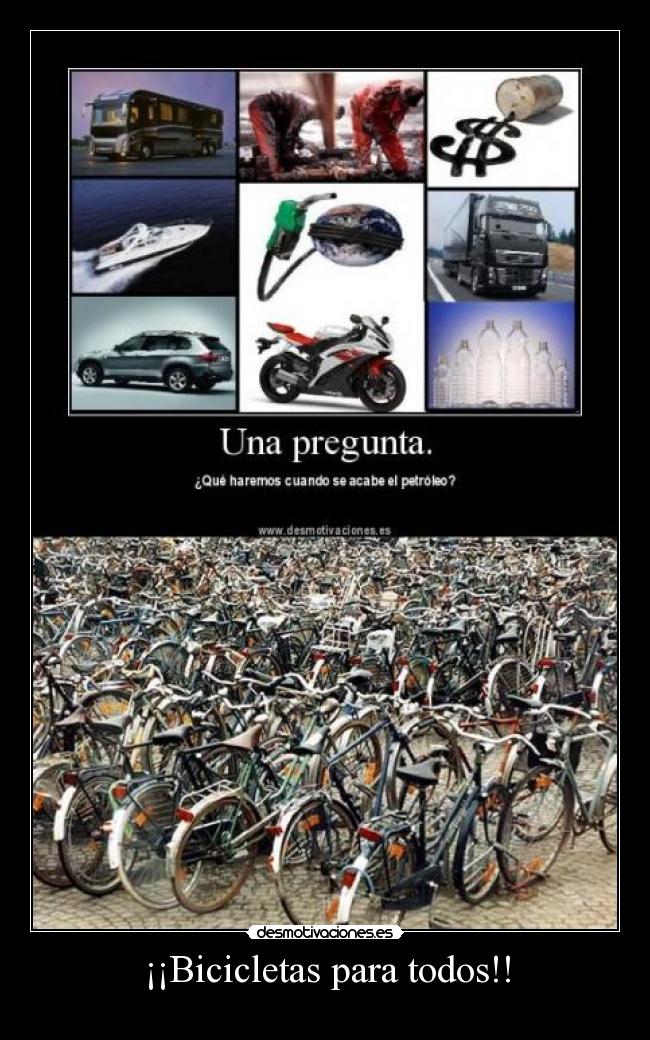 carteles bicicletas paratodos desmotivaciones