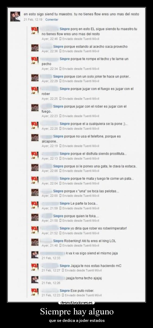 Siempre hay alguno - que se dedica a joder estados