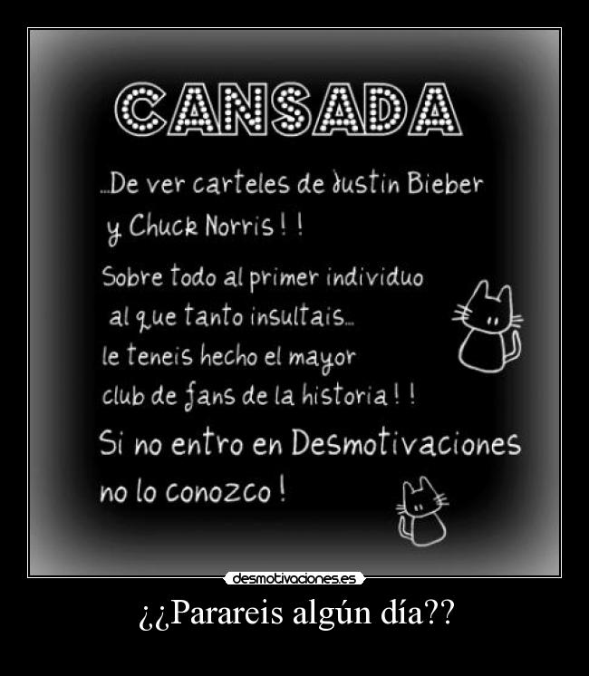 ¿¿Parareis algún día?? -