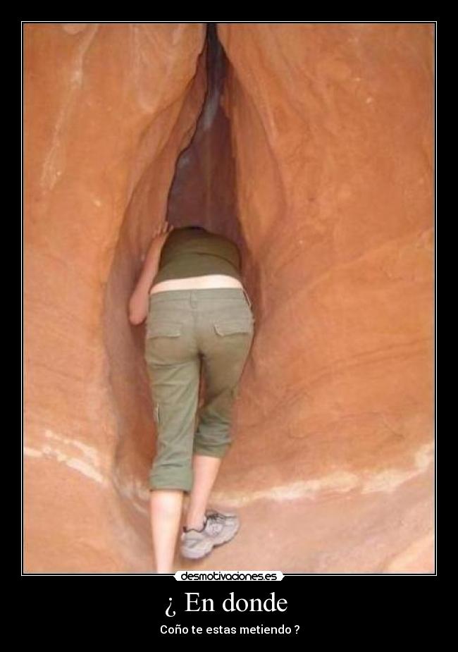 ¿ En donde - Coño te estas metiendo ?