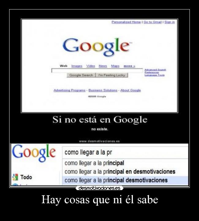 Hay cosas que ni él sabe -