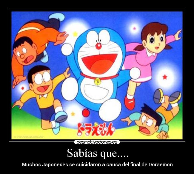 Sabías que.... - Muchos Japoneses se suicidaron a causa del final de Doraemon