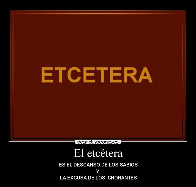 El etcétera - 