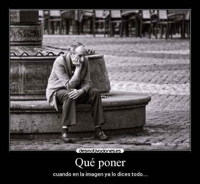 Qué poner - cuando en la imagen ya lo dices todo....