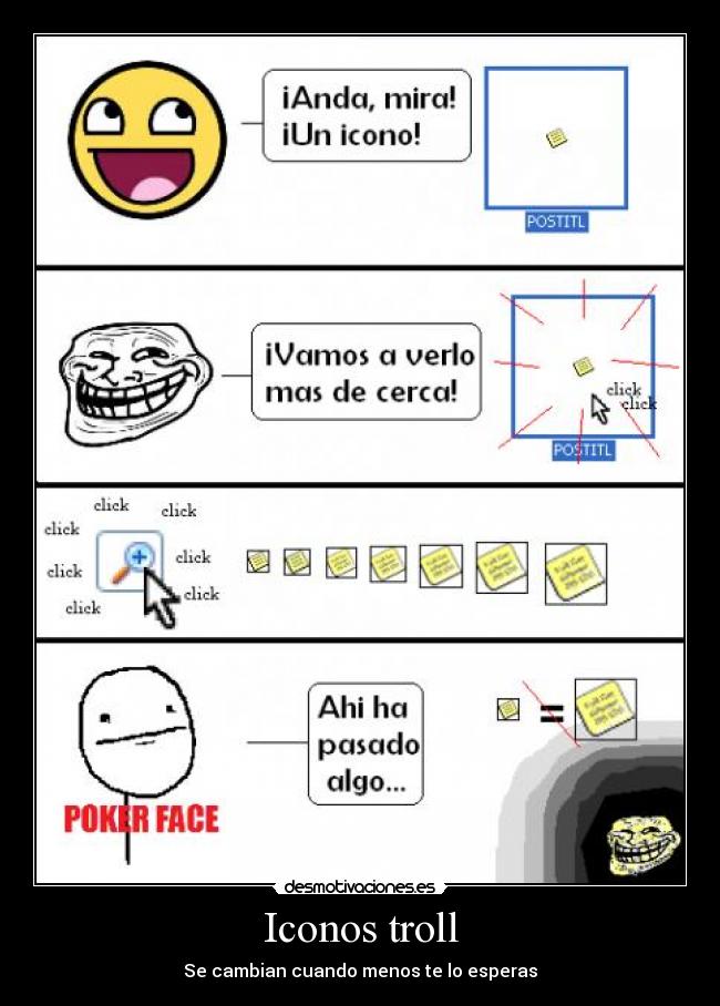 Iconos troll - Se cambian cuando menos te lo esperas