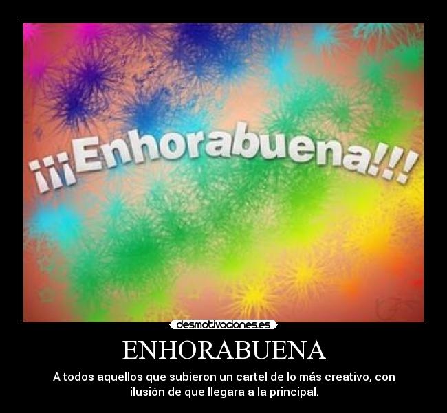 ENHORABUENA -