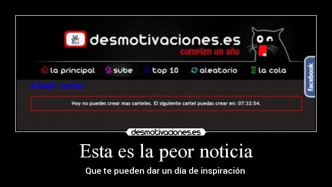 Esta es la peor noticia -