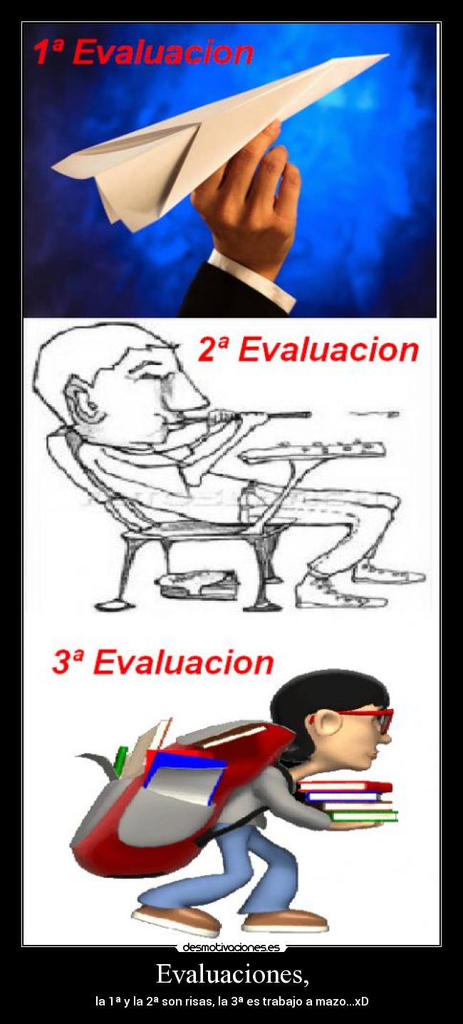 Evaluaciones, -