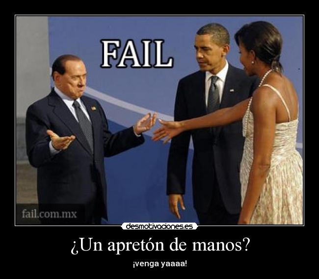 ¿Un apretón de manos? - ¡venga yaaaa!