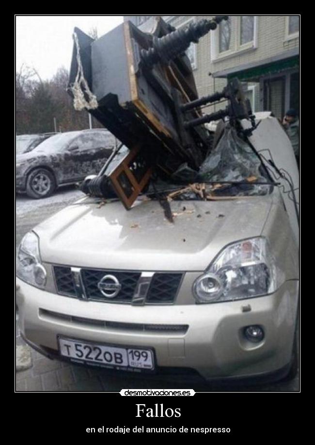 carteles fallos rodaje nespresso desmotivaciones