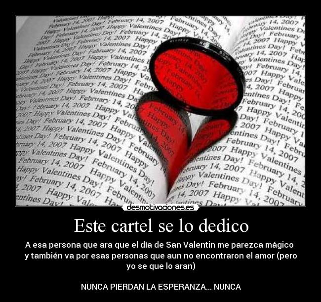 Este cartel se lo dedico -