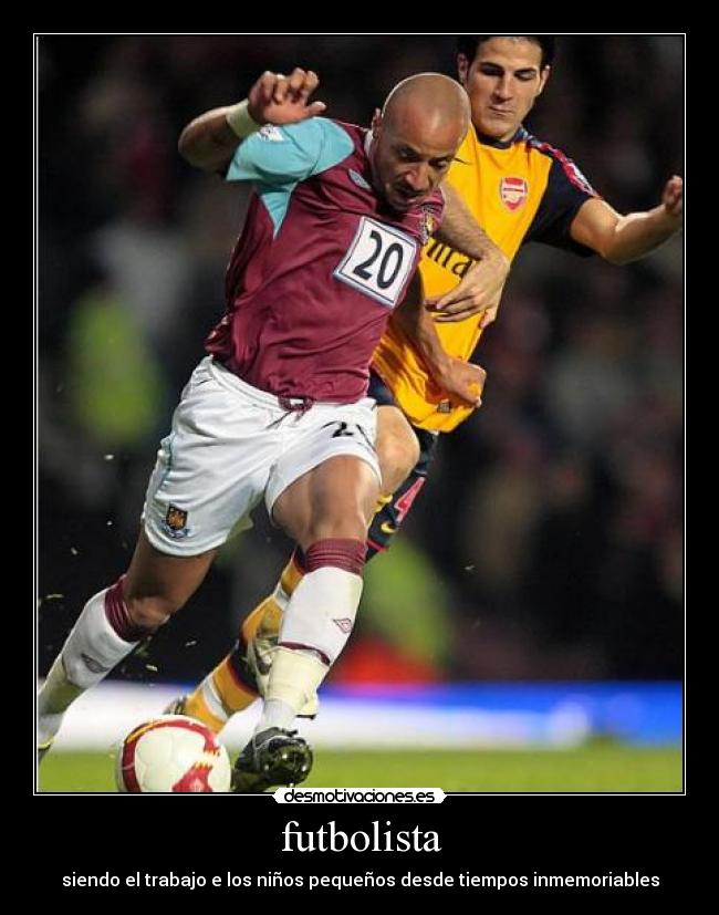 futbolista - siendo el trabajo e los niños pequeños desde tiempos inmemoriables