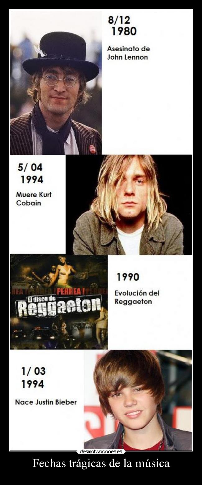 Fechas trágicas de la música -