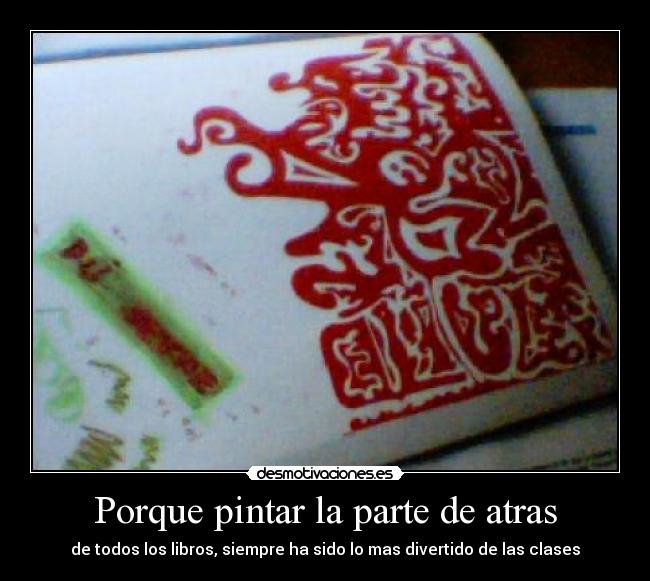 Porque pintar la parte de atras -