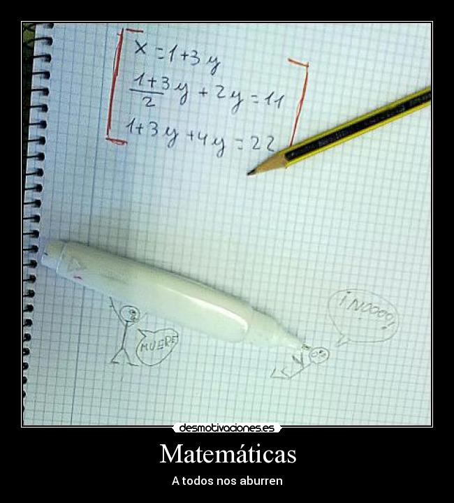 Matemáticas - A todos nos aburren