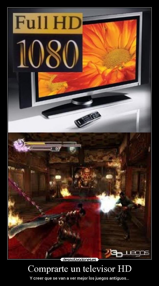 Comprarte un televisor HD - Y creer que se van a ver mejor los juegos antiguos...