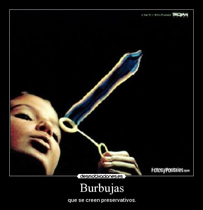 Burbujas - que se creen preservativos.