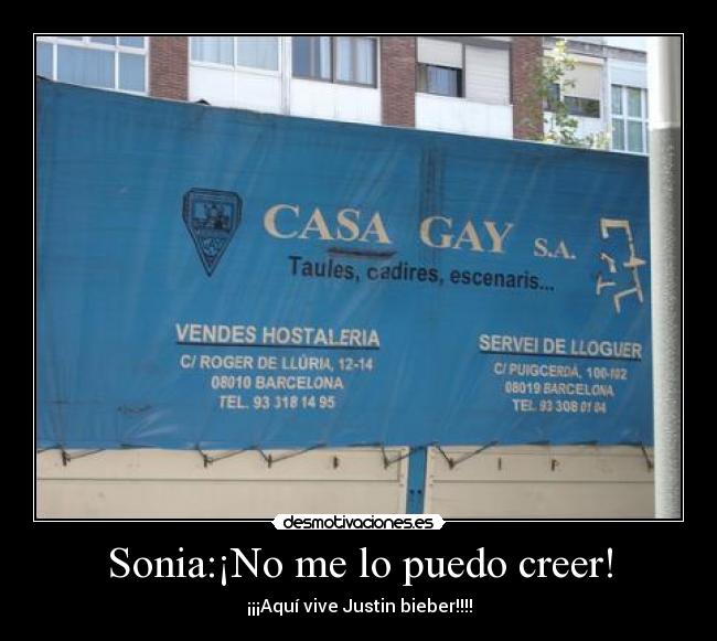 Sonia:¡No me lo puedo creer! -