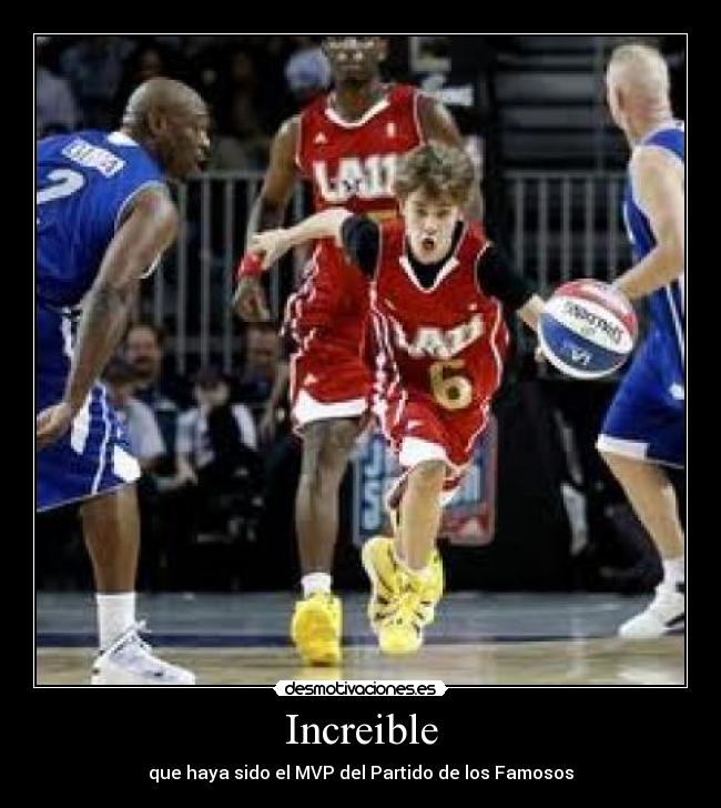 Increible - que haya sido el MVP del Partido de los Famosos