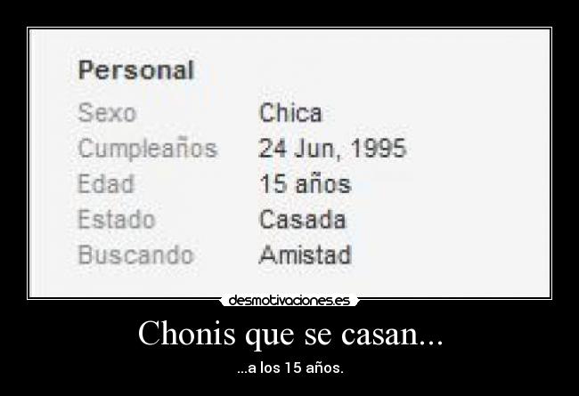 Chonis que se casan... -