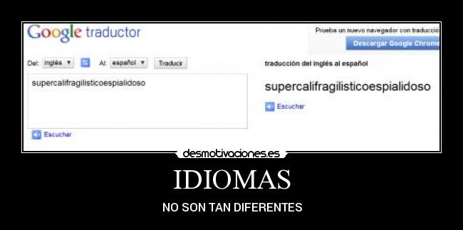 IDIOMAS - NO SON TAN DIFERENTES