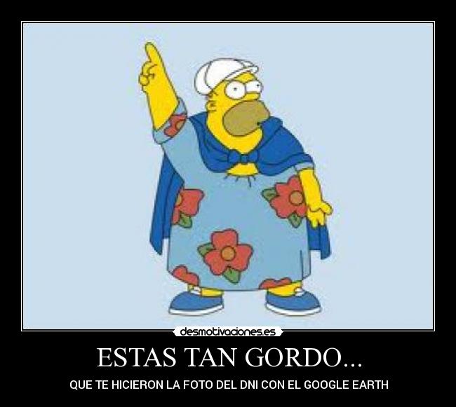 ESTAS TAN GORDO... - QUE TE HICIERON LA FOTO DEL DNI CON EL GOOGLE EARTH