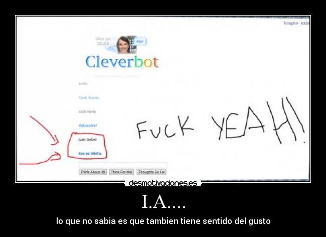 I.A.... - lo que no sabia es que tambien tiene sentido del gusto