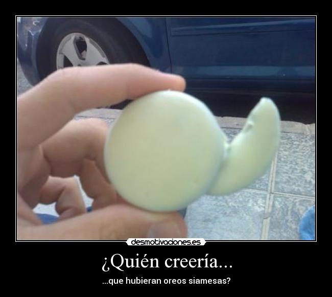 ¿Quién creería... - ...que hubieran oreos siamesas?