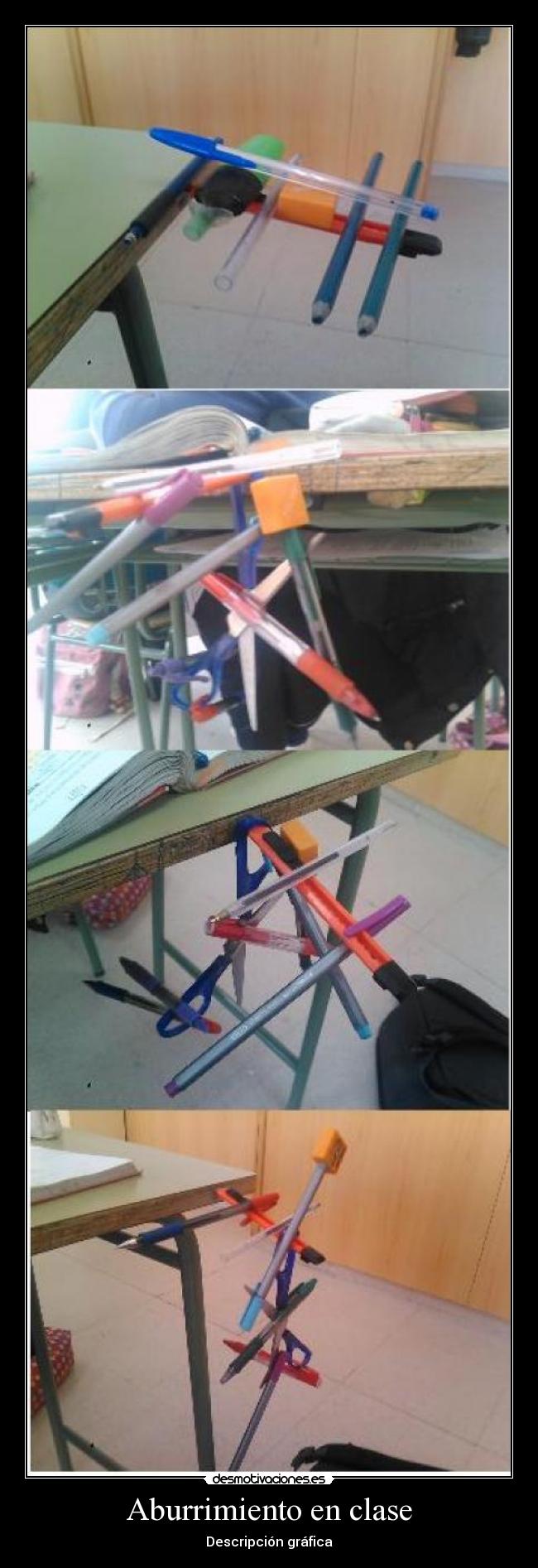 Aburrimiento en clase - Descripción gráfica