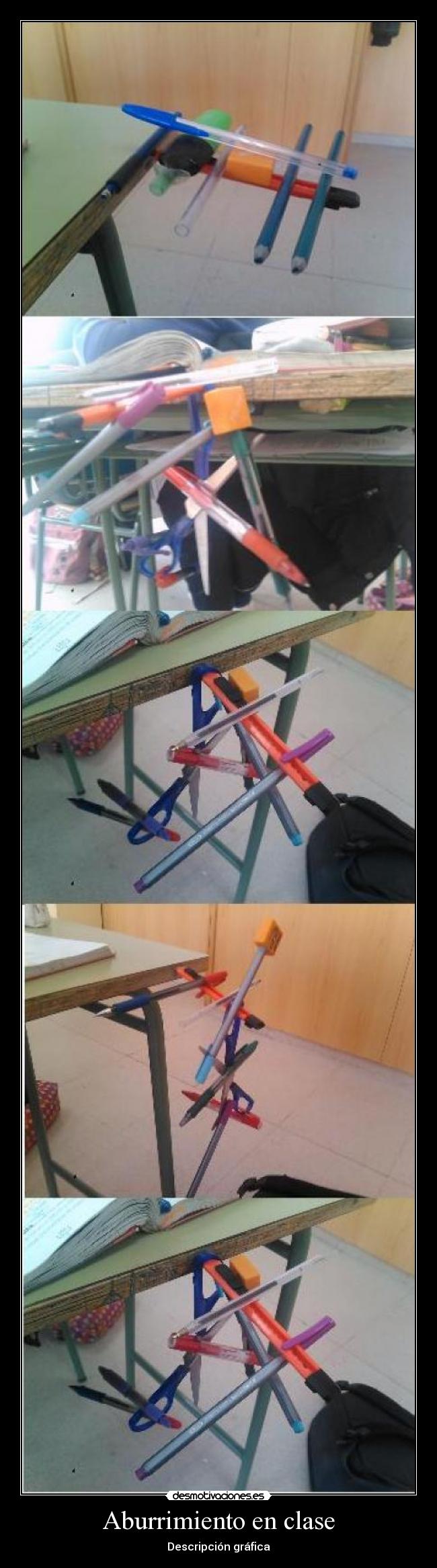 Aburrimiento en clase - Descripción gráfica