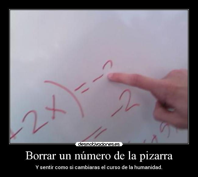 Borrar un número de la pizarra -