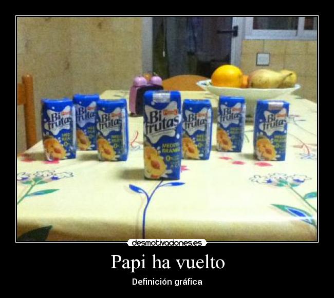 Papi ha vuelto - Definición gráfica